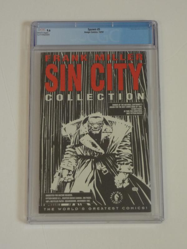 Spawn #5 CGC 9.6; Introduction & death of Billy Kincaid!!!