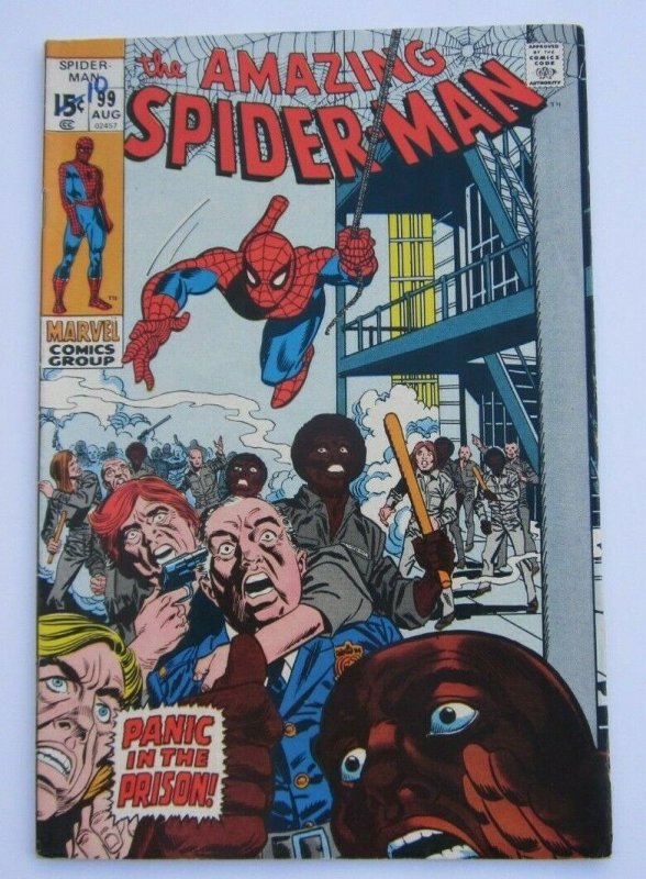 Amazing Spider-Man #99 FN+ Panic In The Prison Marvel Bronze Age Comic 1971