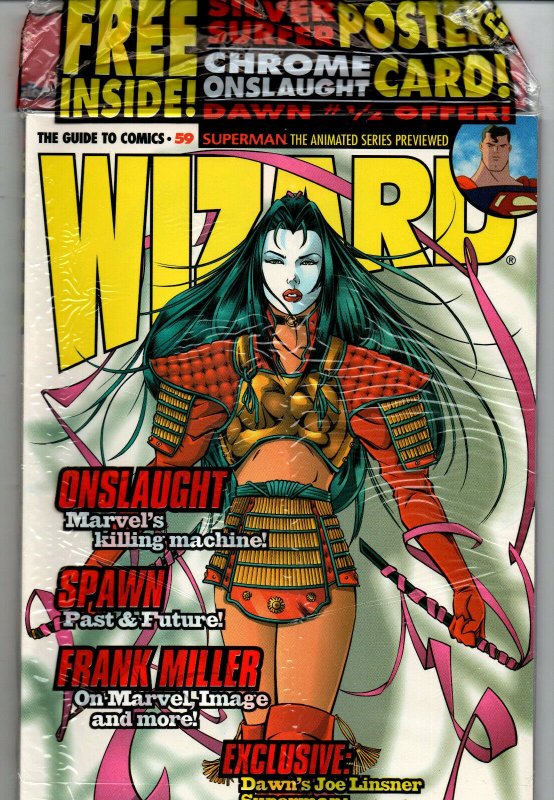 Wizard Magazine #59 - Shi Cover - polybag open - 1996 - NM 