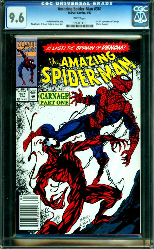 Amazing Spider-Man #361 CGC Graded 9.6 1st Carnage