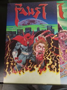 Faust Cover Portfolio Set One - (4) 11 X 17 Prints - Tim Vigil - horror - 1994