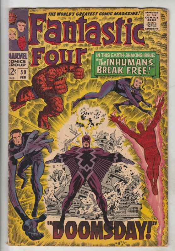 Fantastic Four #59 (Feb-67) FN/VF Mid-High-Grade Fantastic Four, Mr. Fantasti...