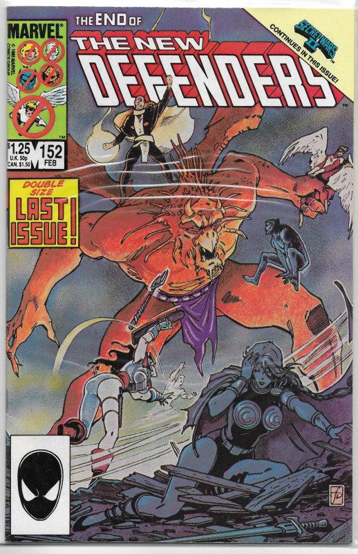 Defenders (vol. 1, 1972) #152 FN (Secret Wars II) Gillis/Perlin, Valkyrie