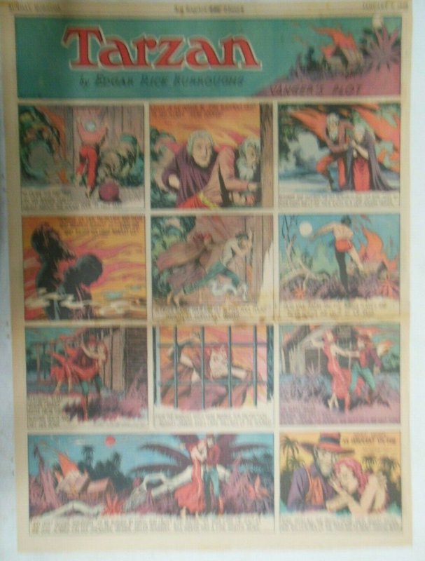 Tarzan Sunday Page #461 Burne Hogarth from 1/7/1940 Very Rare ! Full Page Size