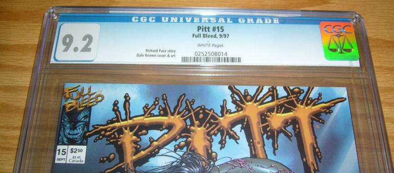 Pitt #15 CGC 9.2 full bleed - dale keown - low print run - 1997 comic 