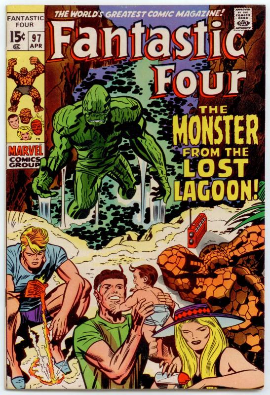 Fantastic Four #97 VF+ 8.5  Monster from the Lost Lagoon