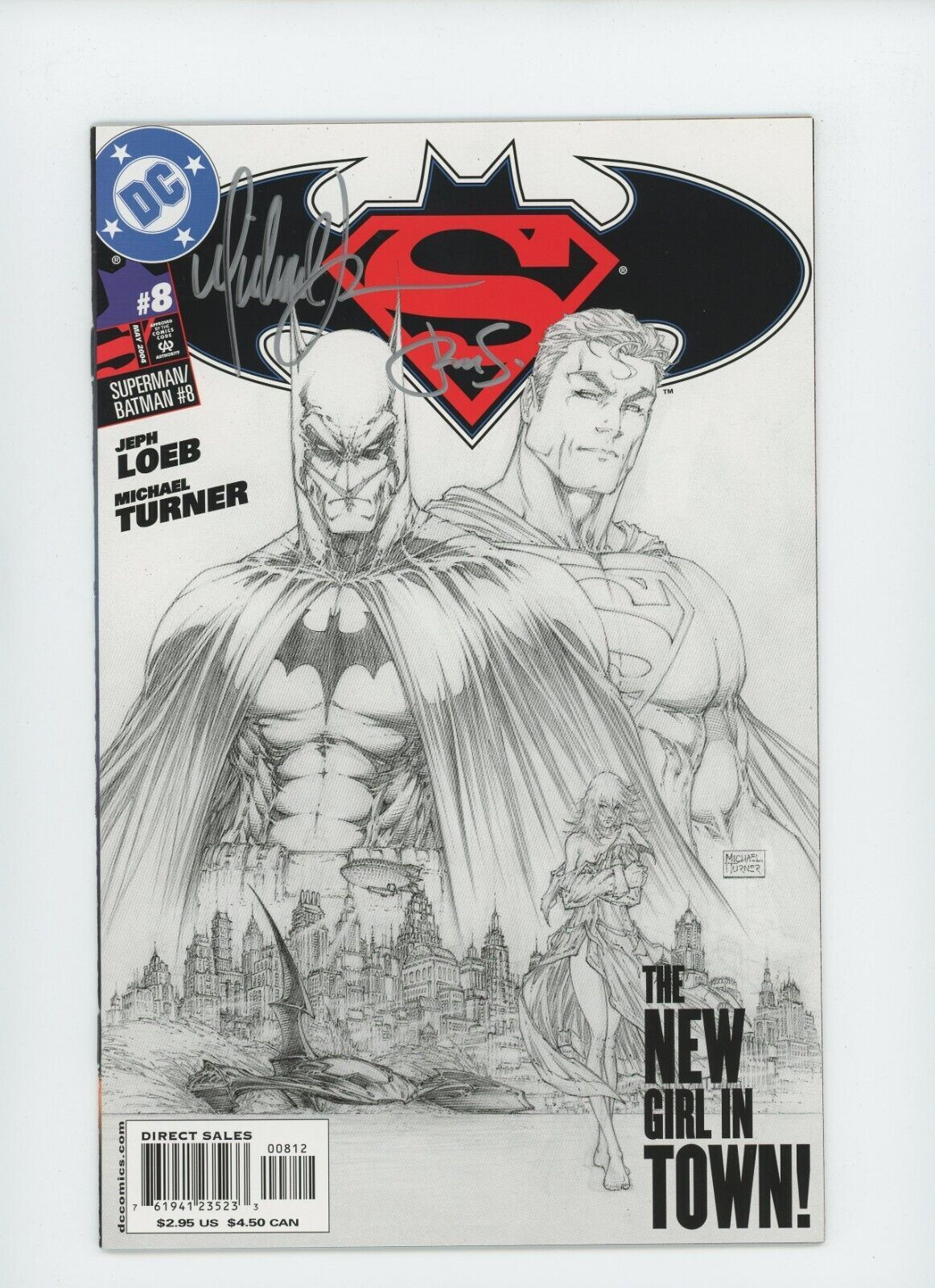 Superman / Batman #8 - Signed by Michael Turner & Peter Steigerwald ()  2004 | Comic Books - Modern Age, DC Comics, Superman / HipComic