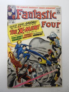 Fantastic Four #28 (1964) GD/VG Condition moisture damage, rust on top staple