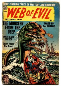 WEB OF EVIL #20-1954 SEA MONSTER-pre code horror-Comic Book 