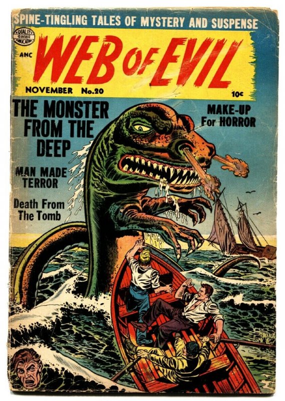 WEB OF EVIL #20-1954 SEA MONSTER-pre code horror-Comic Book 