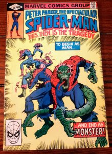 PETER PARKER, THE SPECTACULAR SPIDER-MAN #40 1980 VF+ 8.5 Lizard Appearance