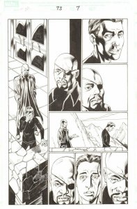 Ultimate Spider-Man #73 p.7 - Harry Osborn and Nick Fury 2005 art by Mark Bagley