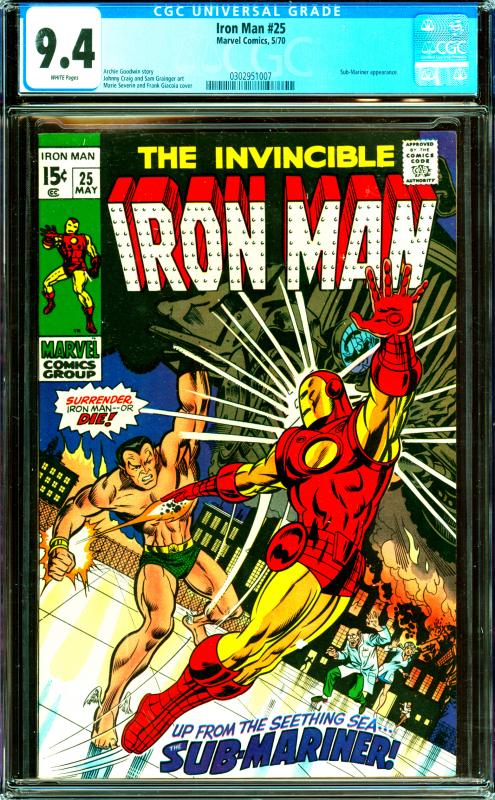 Iron Man #25 CGC Graded 9.4 Sub-Mariner Appearance