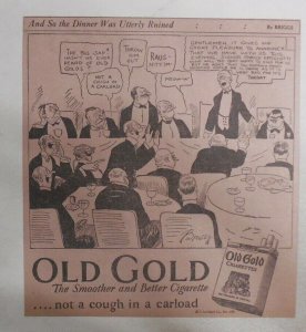 Old Gold Cigarette Ad: 3 Claire Briggs Old Gold Comic Ads 1927 Size 8 x 9 inches