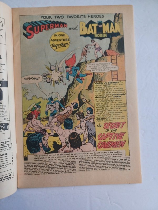 World's Finest #138 - Batman - Superman - 1963 - VG/FN