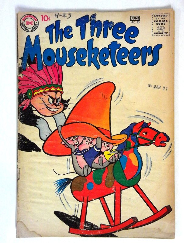 Three Mouseketeers #23 Dog Humor 1958 DC G