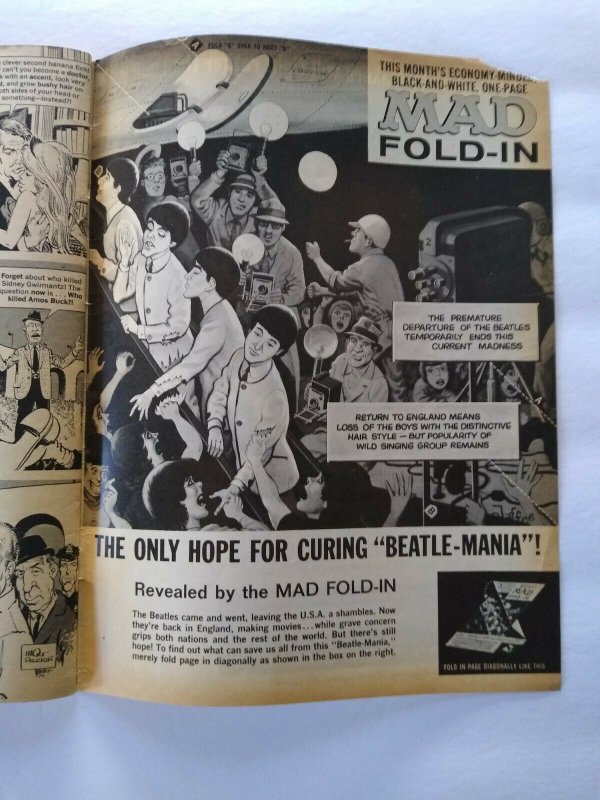 MAD Magazine July 1964 # 88 Fireworks Cover The Beatles Beatlemania Burke's Law 
