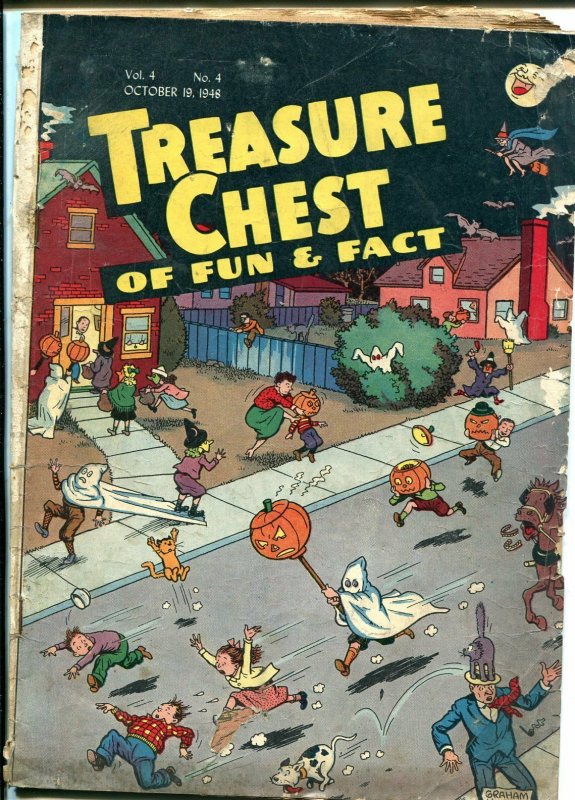 Treasure Chest Vol. 4 #4 1948-Halloween-Graham Hunter-intersting issue-G+