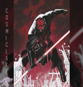 STAR WARS DARTH MAUL BLACK WHITE RED 3 1:100 ROMITA JR RATIO VIRGIN VAR 6/26☪