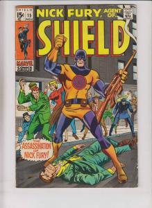Nick Fury, Agent of S.H.I.E.L.D. #15 VG silver age 1ST BULLSEYE shield 1969