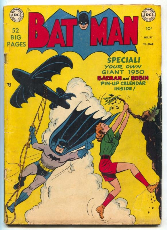 Batman #57 1950-Joker  appears- DC golden age VG-