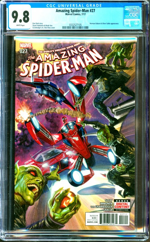 Amazing Spider-Man #27 CGC Graded 9.8 Norman Osborn & Silver Sable appearance