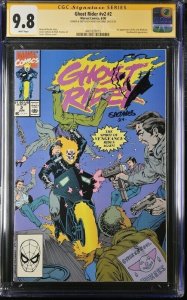 Ghost Rider #V2 (1990) # 2 (CGC 9.8 SS) Signed  Javier Saltares * Marvel Comics