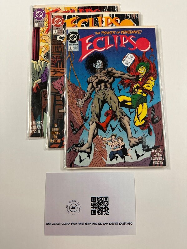 3 Eclipso  DC Comic Book # 6 7 8 Batman Superman Flash 2 CT4