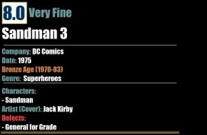 Sandman 3 (1975) VF Bronze Age DC Comics