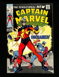 Captain Marvel (1968) #17 1st New Costume!