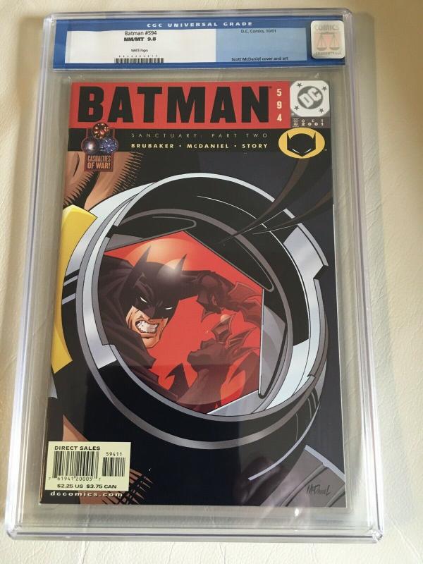 BATMAN #594 CGC 9.8 Ed Brubaker, DC Comics 2001