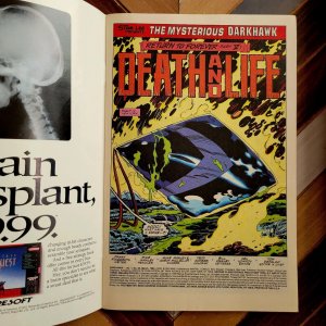Darkhawk #25 NM- (Marvel 1993) Red foil cover, origin story & Debut of new suit!