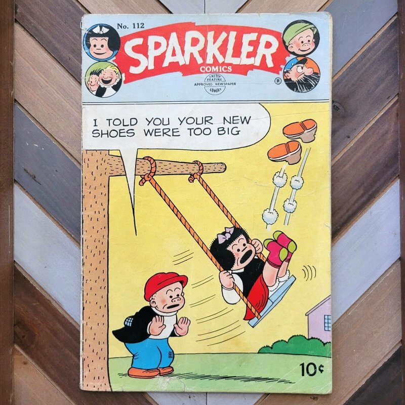 SPARKLER COMICS #112 VG- (1953) Nancy & Sluggo CASEY RUGGLES Pre-Code BUSHMILLER