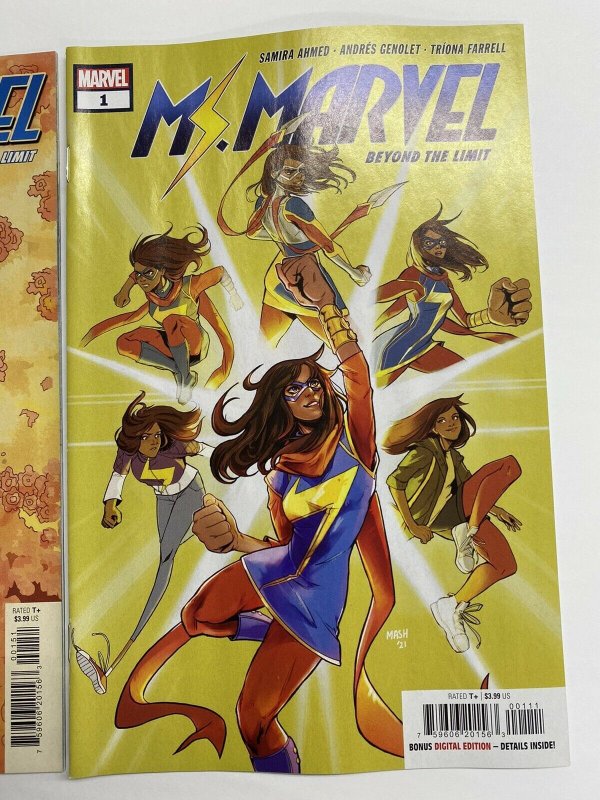 MS MARVEL BEYOND LIMIT #1 CVR A + 1:25 DODSON NM VARIANT 2021 IN-HAND SHIPS NOW