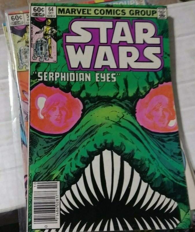 STAR WARS # 64  1982 MARVEL   c3po luke leia jedi r2d2 serphidian eyes