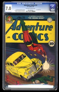 Adventure Comics #70 CGC FN/VF 7.0 Off White to White Last Federal Men StarMan!