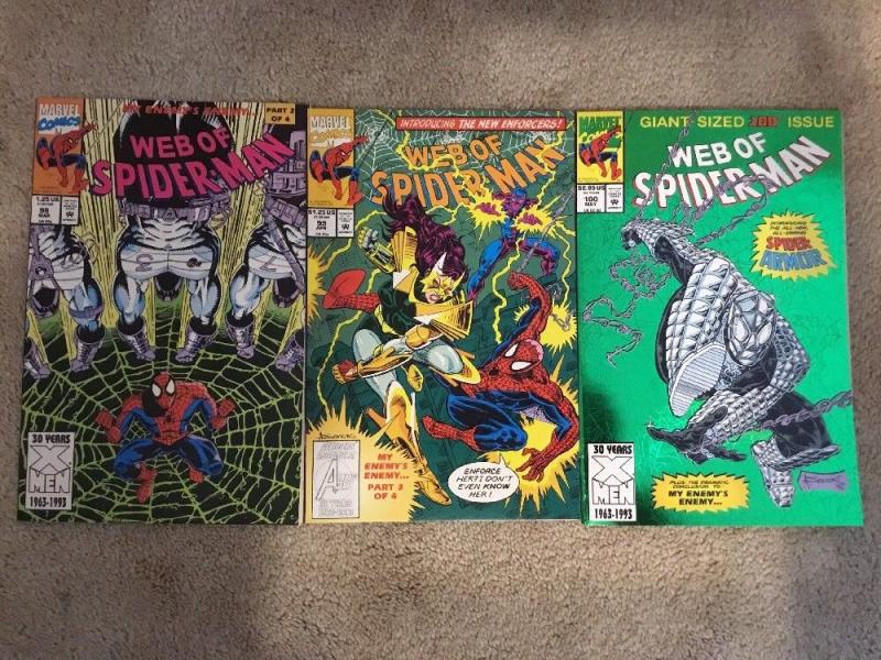 Web Of Spider-Man 98  99 & 100  VF+/NM Nightwatch