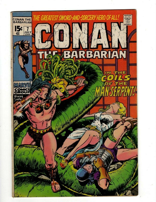 Conan The Barbarian # 7 FN Marvel Comic Book Barry Smith Kull King Sword NP16