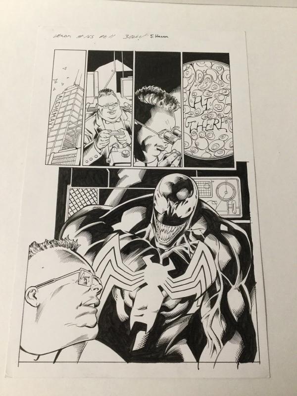 Venom 165 Page 11 Mark Bagley Original Art 3/5 Splash Interior Scary!