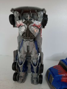2X Flip and Change OPTIMUS PRIME Transformers Age of Extinction  Figure Silver  