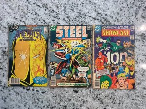 3 DC Comic Books Showcase # 100 + Steel # 4 + Amethyst # 13 Batman Flash 21 J869