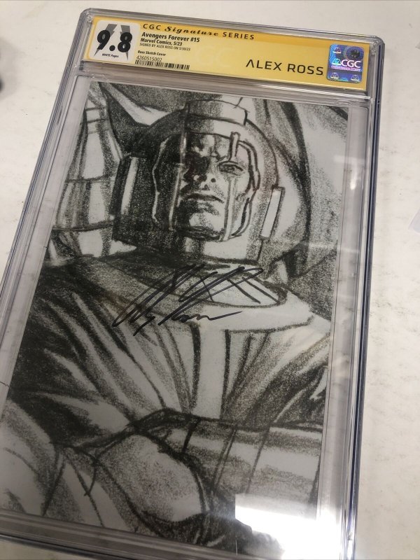 Avangers Forever (2023) #15 (CGC 9.8 SS) Signed Alex Ross Sketch Cover 1:100