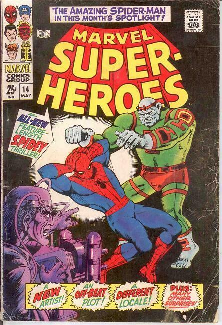 MARVEL SUPER HEROES 14 G-VG SPIDERMAN  May 1968 COMICS BOOK