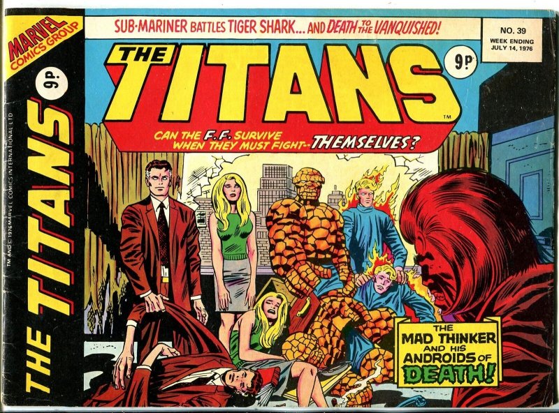 Titans #39 1976- British reprints- Neal Adams- Jack Kirby VG