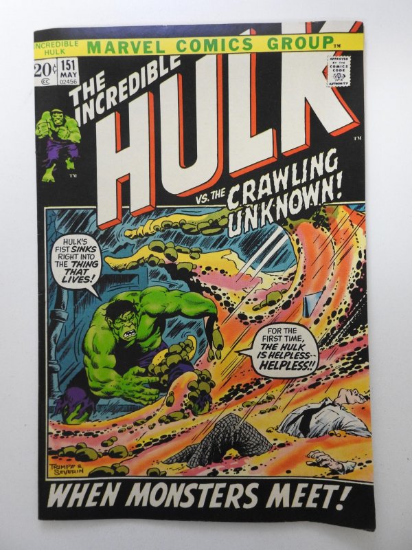 The Incredible Hulk #151 (1972) When Monsters Meet! Beautiful Fine/VF Cond!