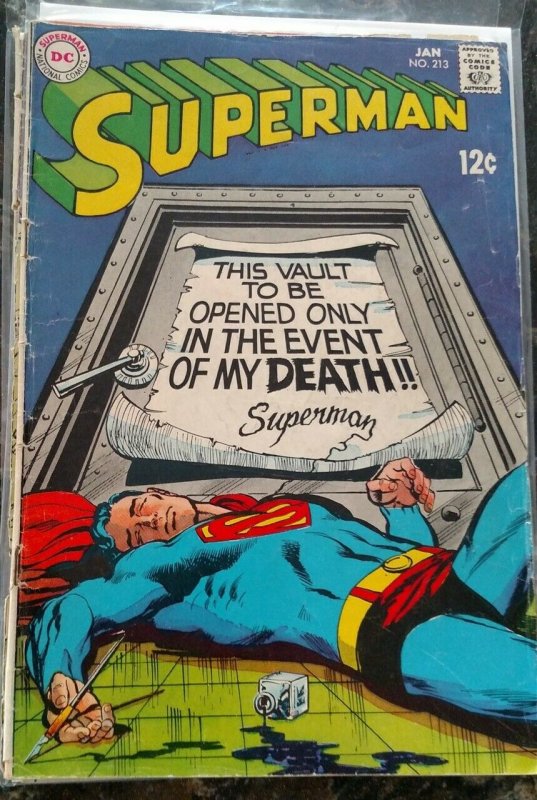 Superman #213(DC,1969) Condition GD/VG