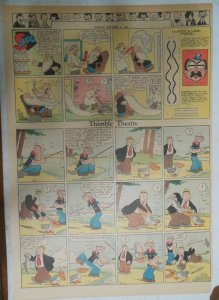 Popeye Thimble Theatre Sunday Page by EC Segar from 10/9/1938 Full Page Size
