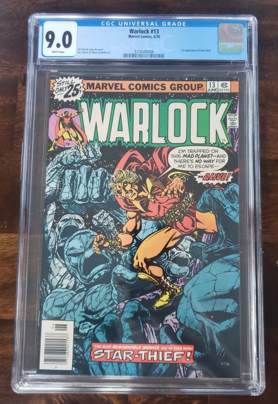 Warlock 13 CGC 9.0 1st appearance of Star-Thief