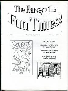 Harveyville Fun Times-Winter 1992-Richie Rich-Little Audrey checklist-VF/NM