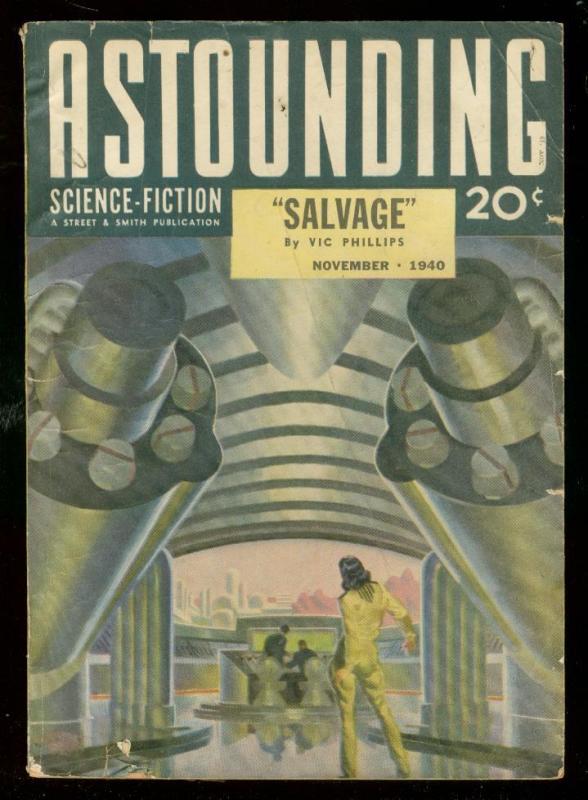 ASTOUNDING SCIENCE-FICTION NOV 1940-L RON HUBBARD-PULP VG